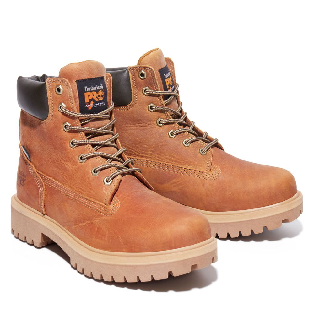 Timberland Pro Μποτακια Ανδρικα Καφε - Direct Attach Waterproof Soft Toe - Greece 3490156-EJ